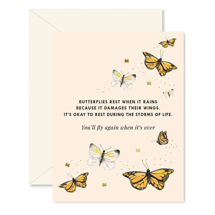 Ginger P. Designs - Wholesale Sympathy Card - Butterfly Wings Greeting Card