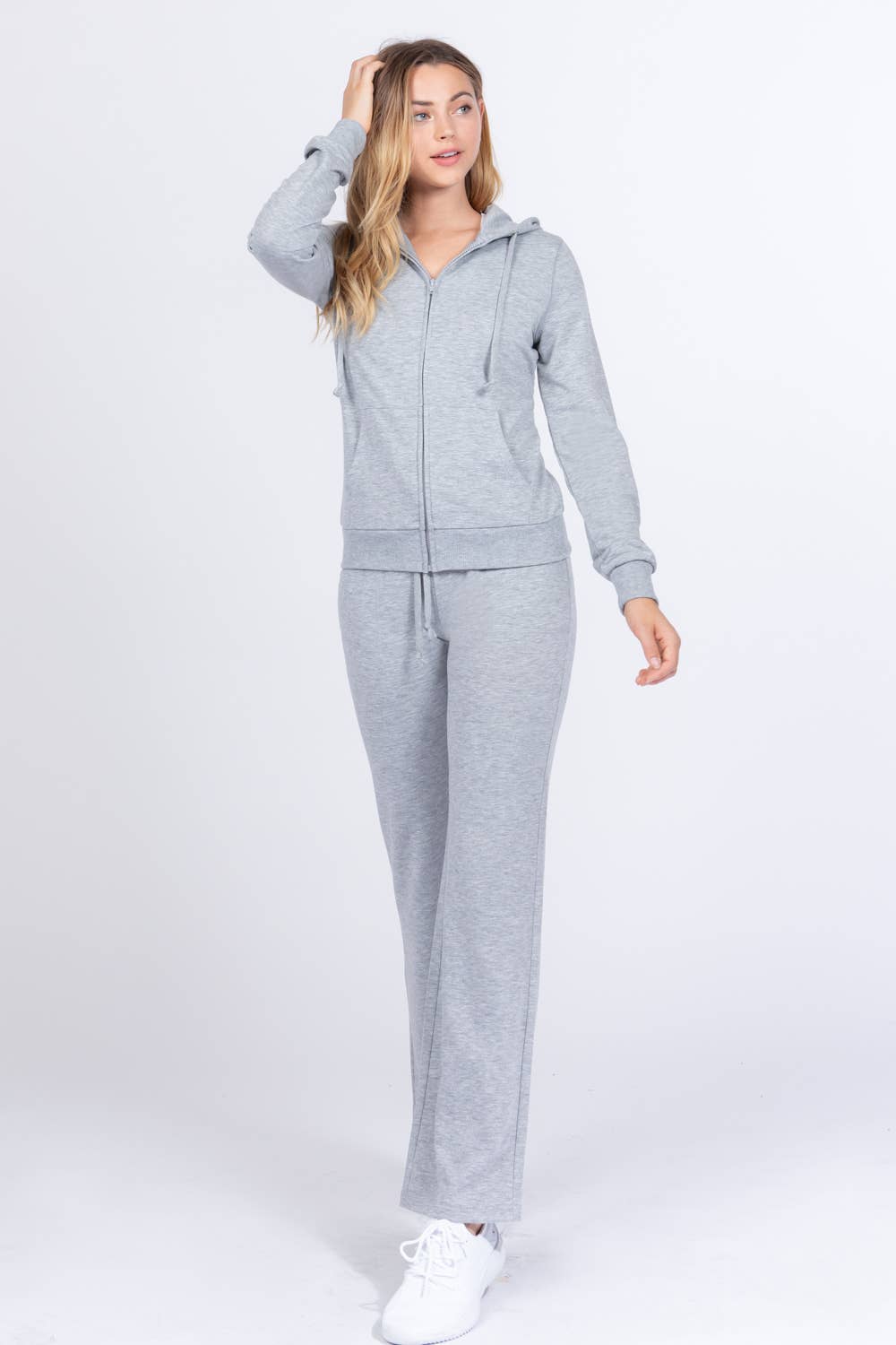Active Basic | Active USA - Wholesale Lounge Set - Women's - Long Sleeve Hoodie Jacket & Pants Sweatsuit Set  43