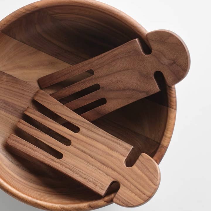 Walnut Wood Salad Bowl - Kitchen Serveware for wholesale by JBrody & Co. USA