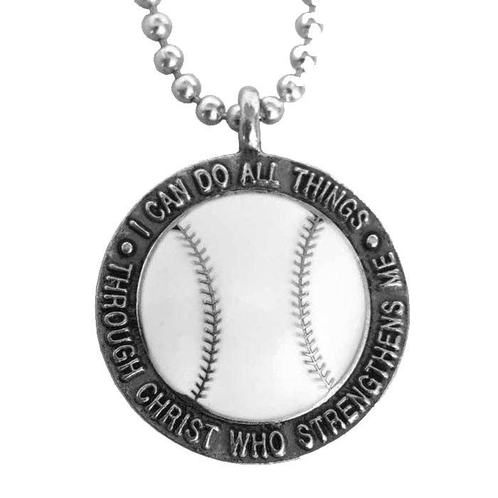 Phil 4:13 Baseball Halskæde for engroshandel hos Forgiven Jewelry