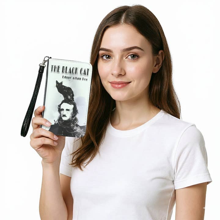 COMECO INC - Wholesale Wallet - Women's - The Black Cat by Edgar Allan Poe Wallet in Vinyl2