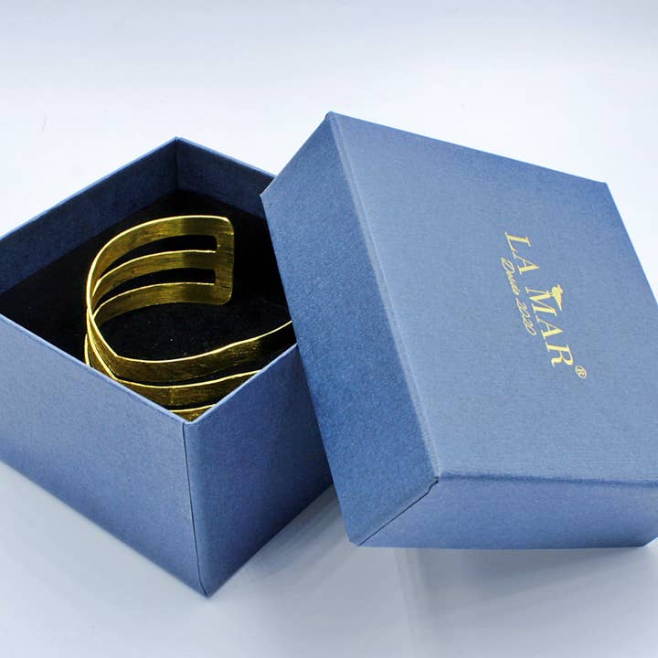 LA MAR - Wholesale Cuff Bracelet - WONDER gold-plated bracelet - Design with character9