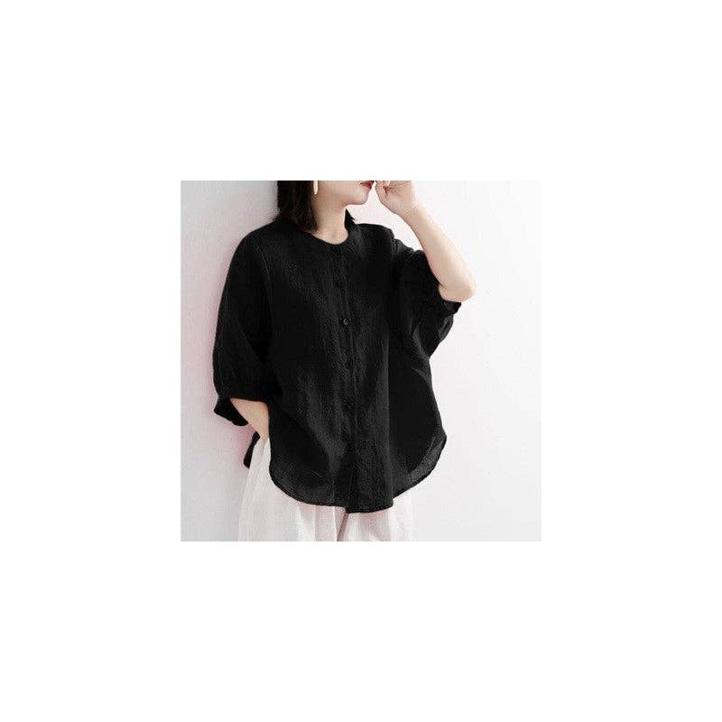 Sheer Trend - Wholesale Blouse - Women's - Artistic Lantern Sleeve Blouse7