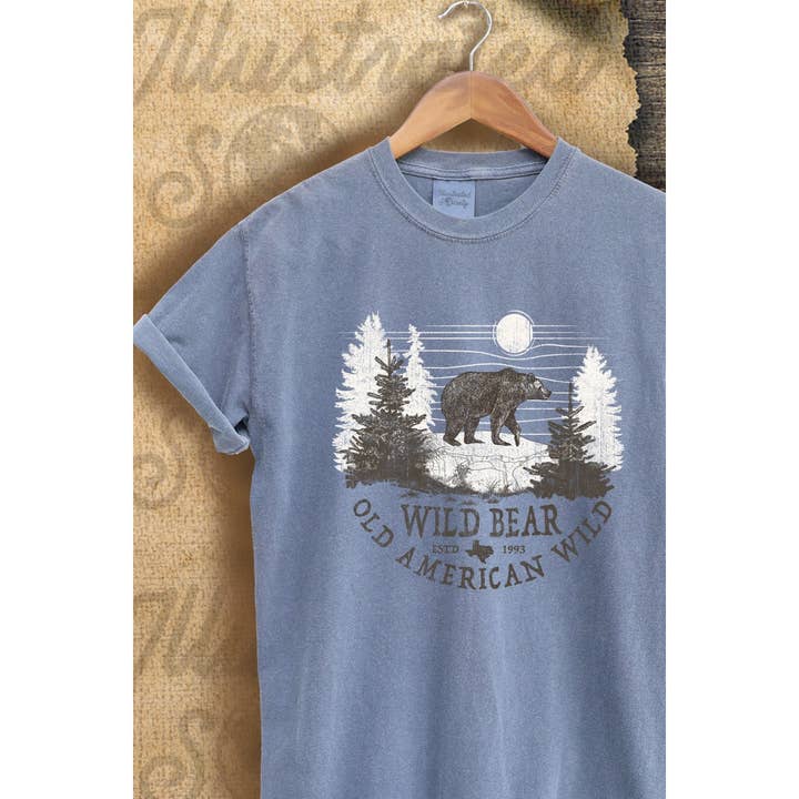 AMERICAN WILD VINTAGE T-SHIRT MET GRAFISCHE PRINT voor wholesale door Illustrated Society
