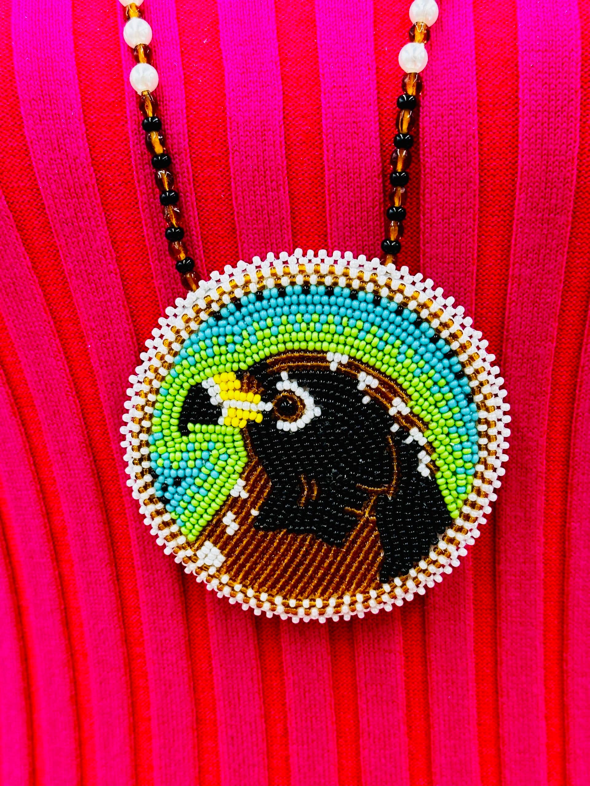 BEADS CORNER – Engroshandel Smykkesæt – Håndlavet perlet Hawk Brown halskæde øreringe sæt4