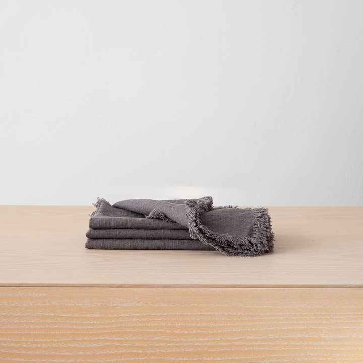 LinenMe - Wholesale Dinner & Cloth Napkin - Hand-Made Linen Napkin Terra Fringe Various 30 Colors14