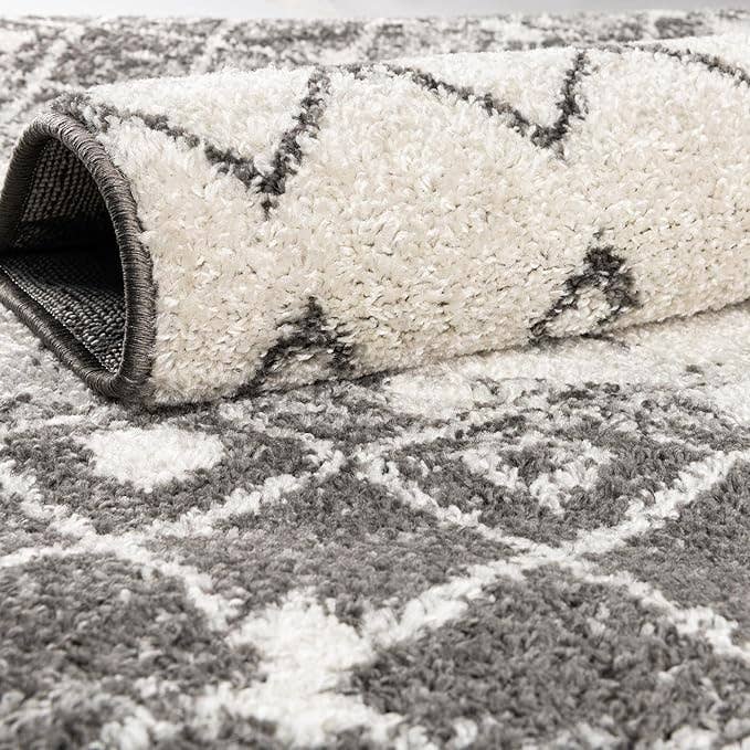 home mart goods – Tapete por atacado – Tapete Corredor Moderno Treliça Cinzento Escuro 3x163