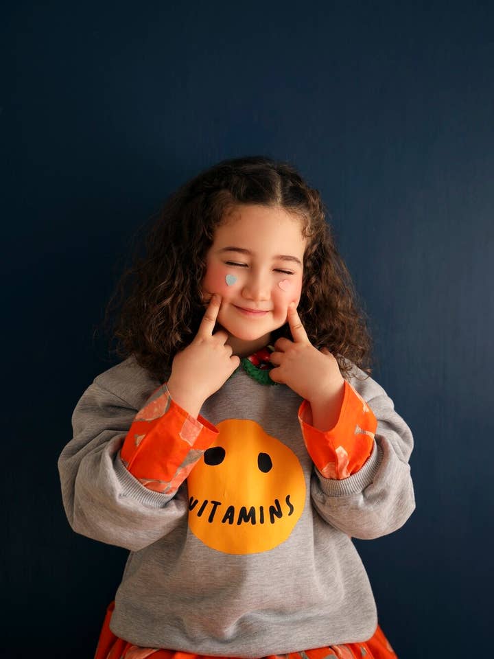 Sweatshirt macia e robusta Com Vitaminas Sorriso por atacado de millawkids