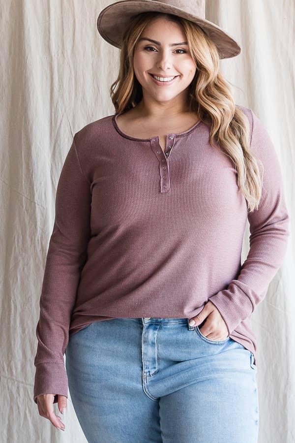 7th Ray - Vente Tunique – femme - [GRANDE TAILLE] Haut Tunique à Manches Longues avec Boutons-Pression T4275XL5