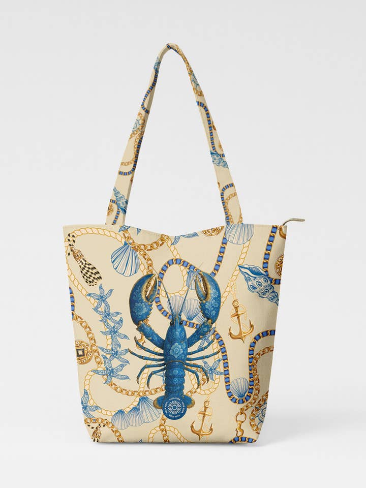 Shopper Blauwe Kreeft voor wholesale door Vaya Vida