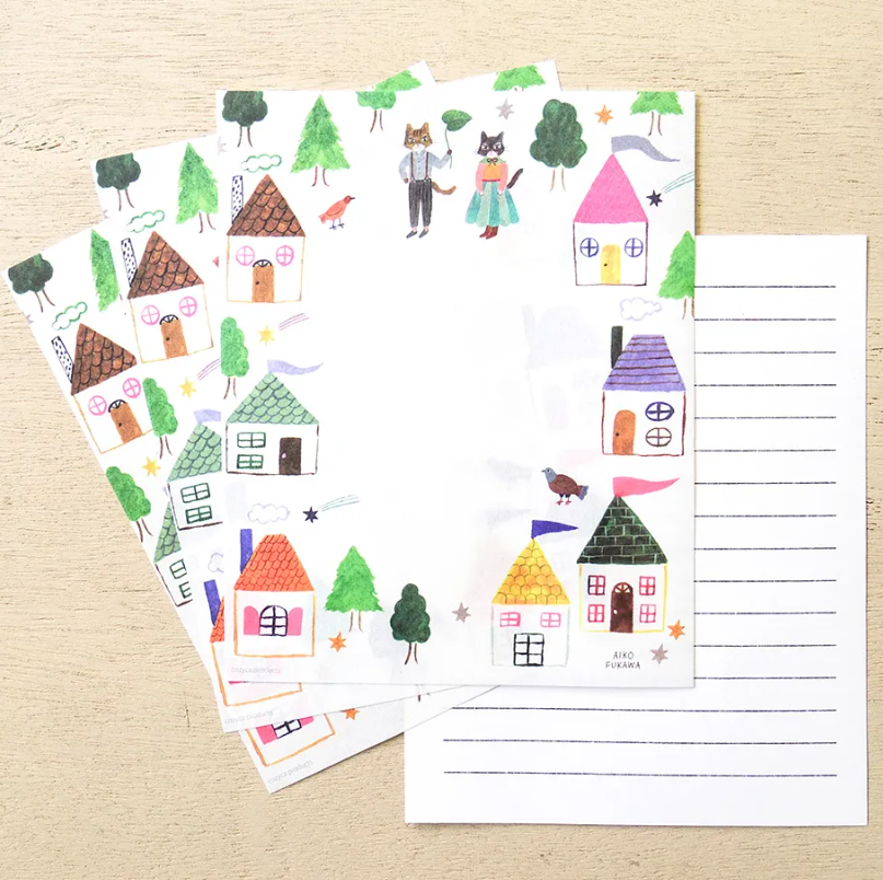 「FUNJI」In Japan - Vendita all'ingrosso Set di cartoleria/cancelleria - Set di Lettere Aiko Fukawa House – Mino Washi Giapponese2