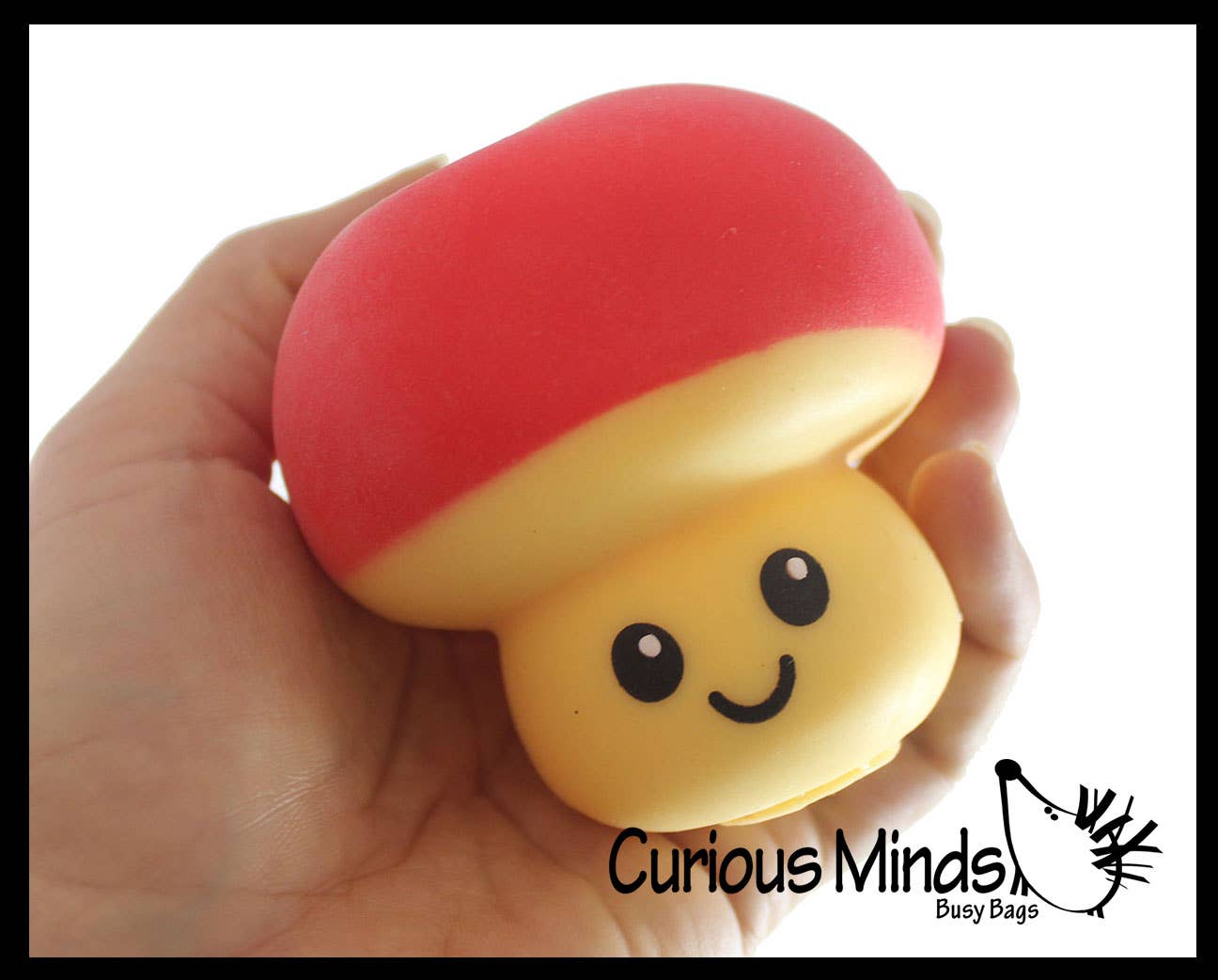 Curious Minds Toys - Wholesale Squishy Toy - Kids & Baby - 1 Mushroom Squishy Squeeze Stress Ball Soft Doh Filling - Li8