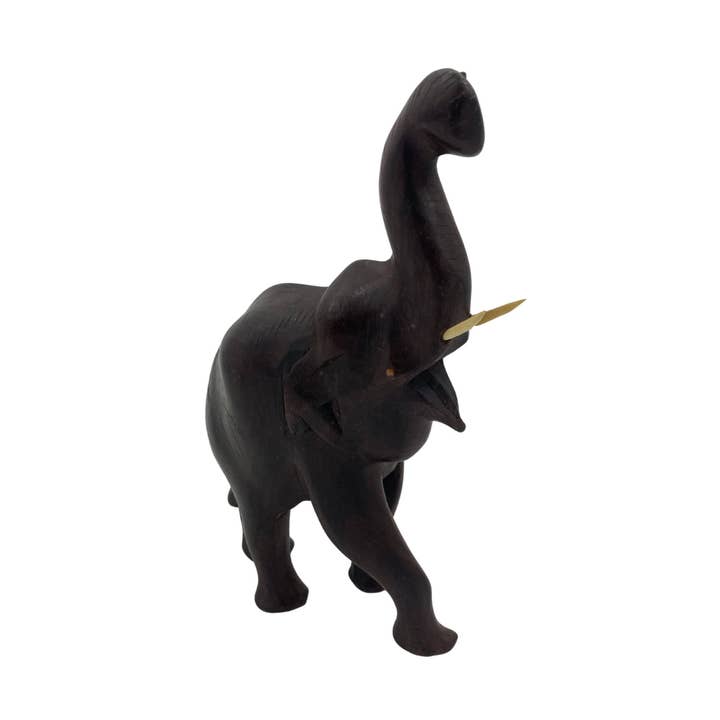 India Overseas Trading Corporation - Venta al por mayor Figura decorativa - Estatua vintage de elefante de palisandro de 8 pulgadas0