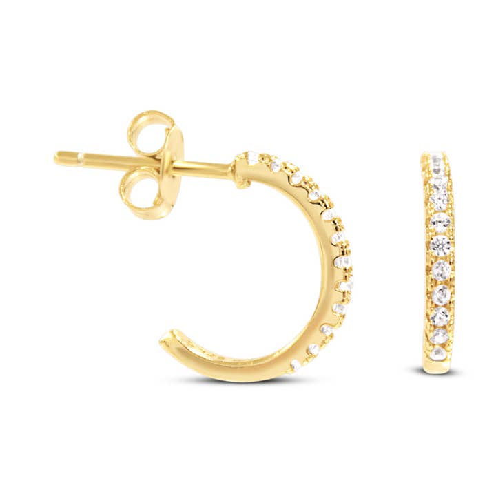 Mini Pave Hoops för wholesale av Chloe + Lois