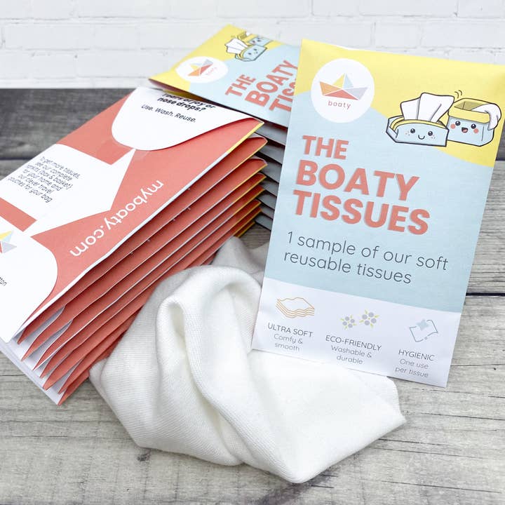Reusable Tissue - Handkerchief, Boaty Sample (1, White) for wholesale by Boaty