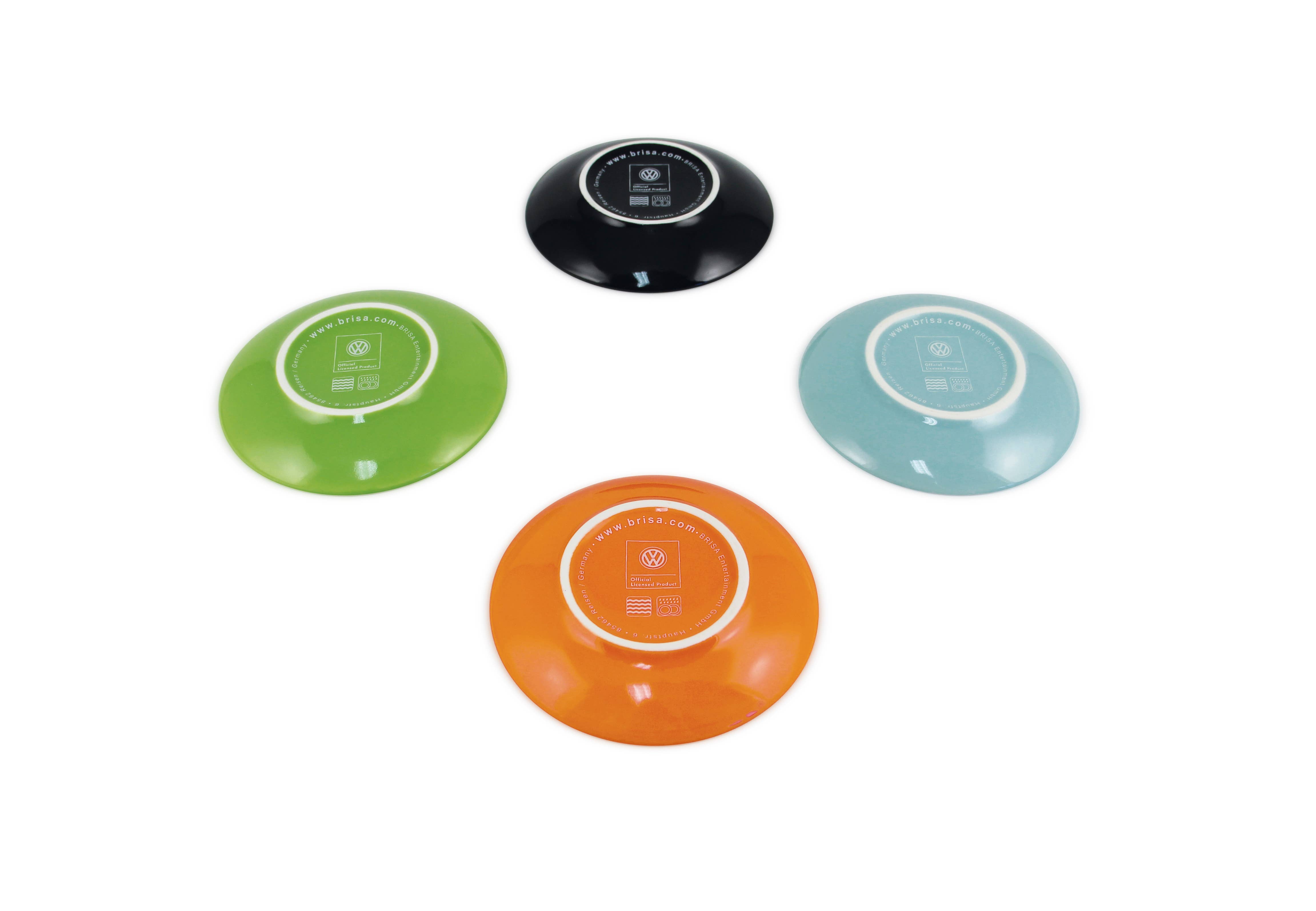 VW Collection by BRISA - Vendita all'ingrosso Tazza da tè/caffè - Set da 4 tazzine da espresso VW T1 Bus 100 ml - Fronte/4 colori9