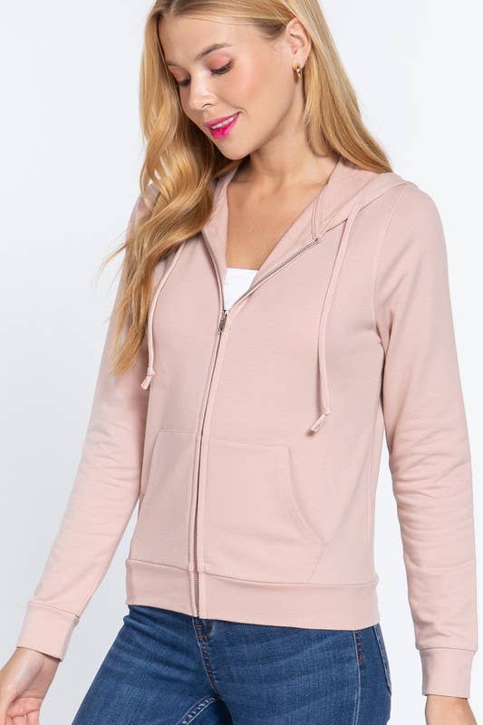 Active Basic | Active USA - Wholesale Hoodie - Women's - Long Sleeve Zipper French Terry Hoodie Jacket23