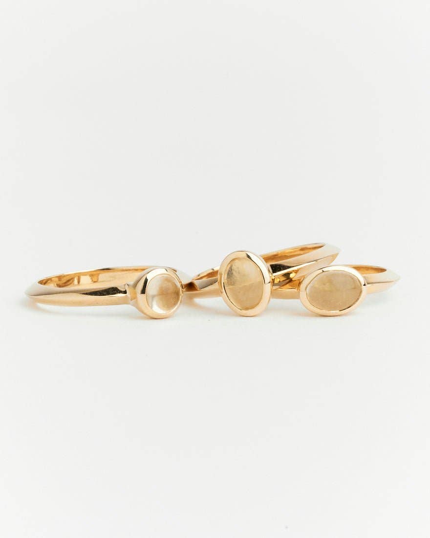 Sophie Blake - Venta al por mayor Anillo con gemas - Anillo Trinidad Cuarzo Limón2