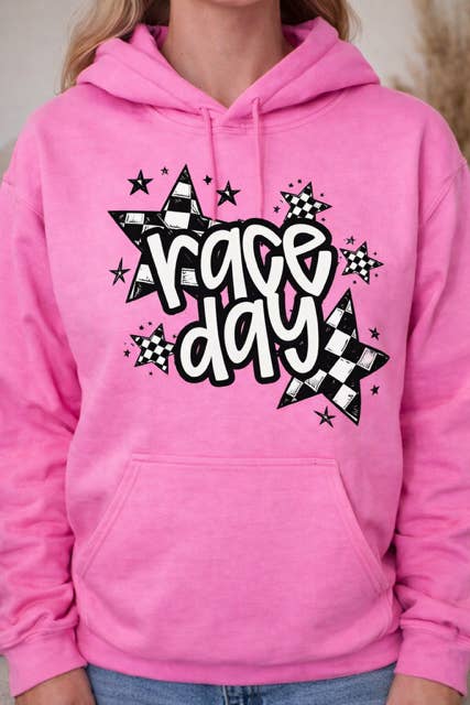 Hot Pink Race Day Sweatshirt for wholesale on Faire