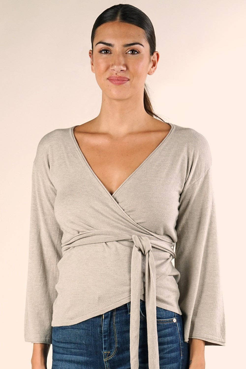 Lovestitch - Vente Pull en maille – femme - Pull à manches évasées Dressy Wrap7