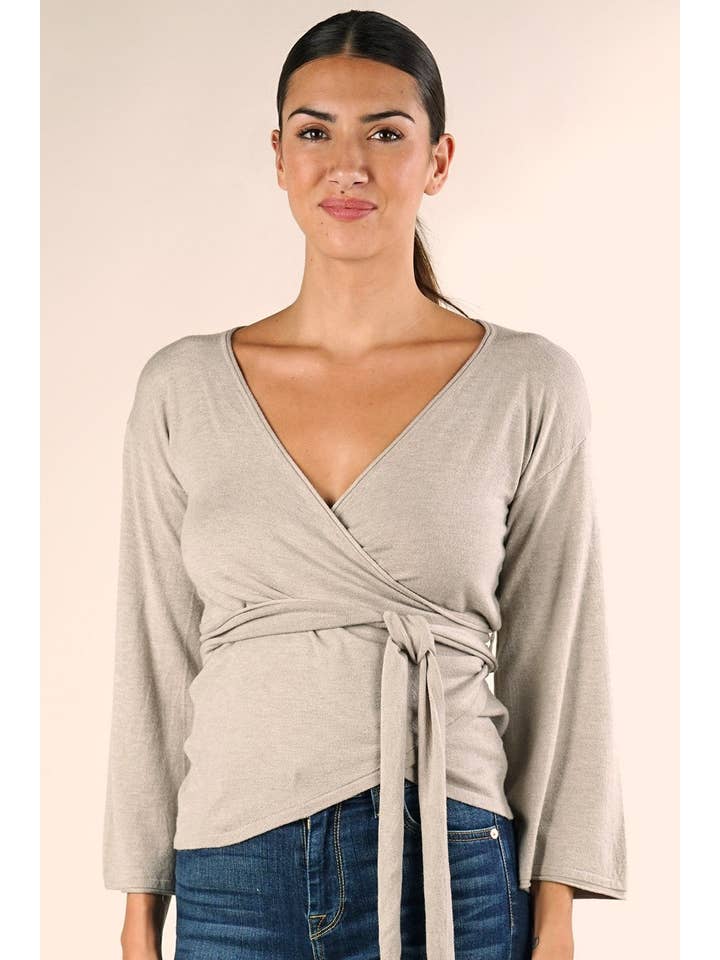 Lovestitch - Vente Pull en maille – femme - Pull à manches évasées Dressy Wrap7