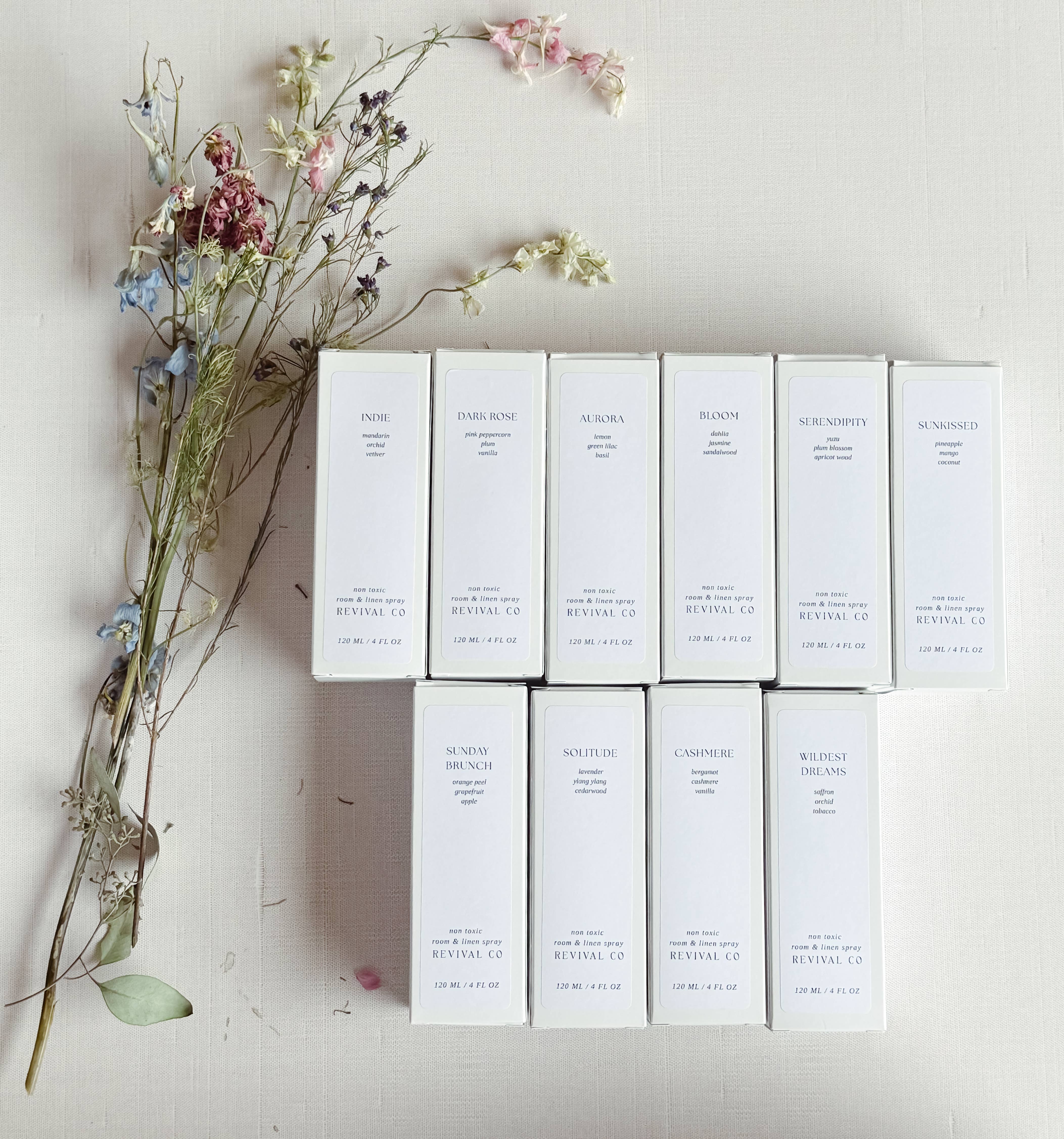 Revival Co – wholesale Linnespray – Aurora/ Kalabrisk Citron + Syren / Rums- och Linnespray5