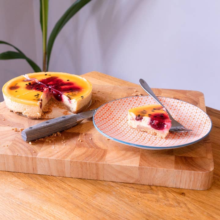 Rinkit Pty Ltd - Wholesale Dinner plate - Hand-Printed Side Plate - 18cm - Orange1