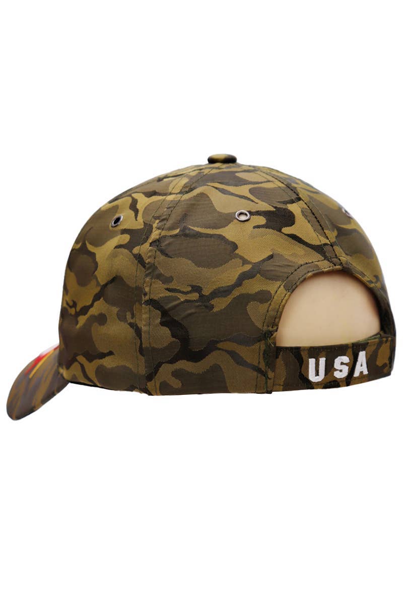 Cap Zone - Wholesale Baseball Cap - Unisex - American Flag Bald Eagle Nylon Camo Baseball Cap8