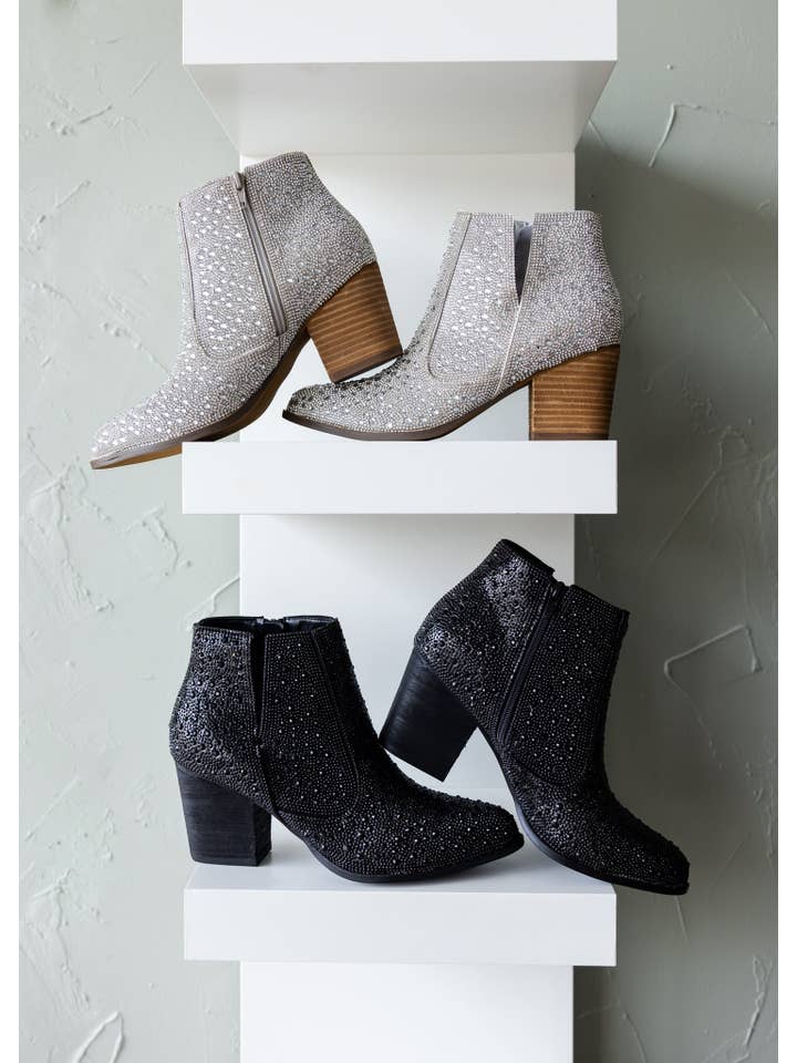Naughty Monkey Open Pack - Wholesale Booties - Women's - Shine Star Rhinestone Bootie in Black6