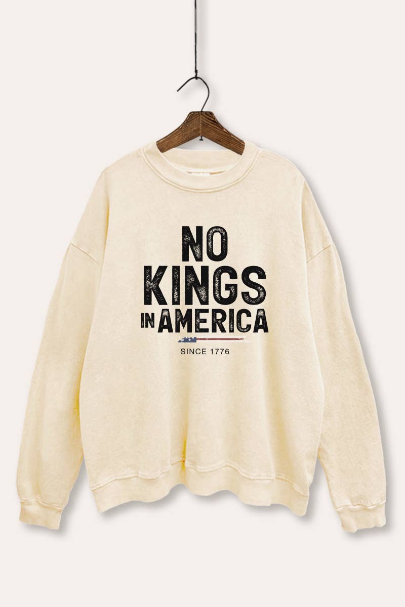 VINTAGE POINT USA - Wholesale Graphic Sweatshirt - Women's - NO KINGS IN AMERICA MINERAL WASH GRAPHIC SWEATSHIRT1
