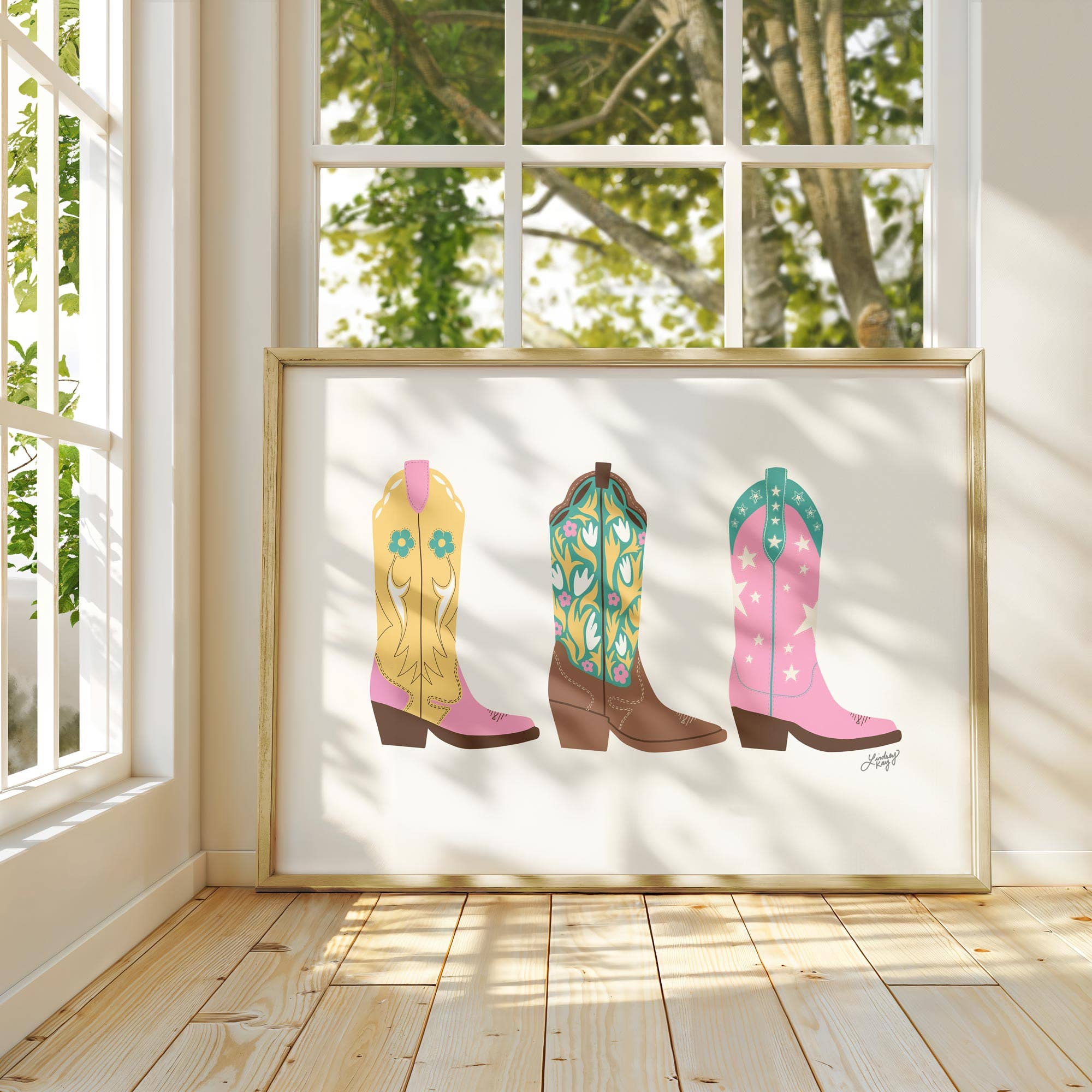 Lindsey Kay Collective - Wholesale Art Print - Cowgirl Boots Illustration - Art Print8