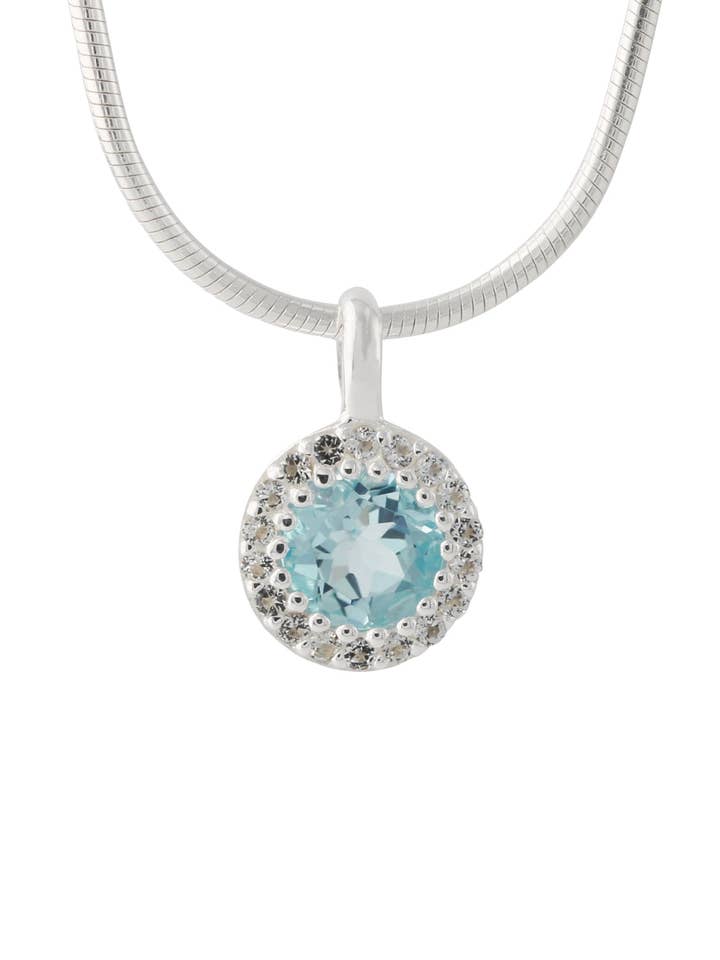 Pendentif en argent avec topaze et topaze blanche pour la vente par Campur GmbH