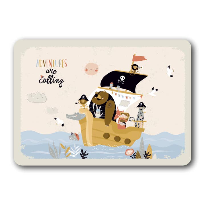 Cartoline in carta naturale 7409 nave pirata con animali per la vendita all'ingrosso da parte di Gutrath Verlag