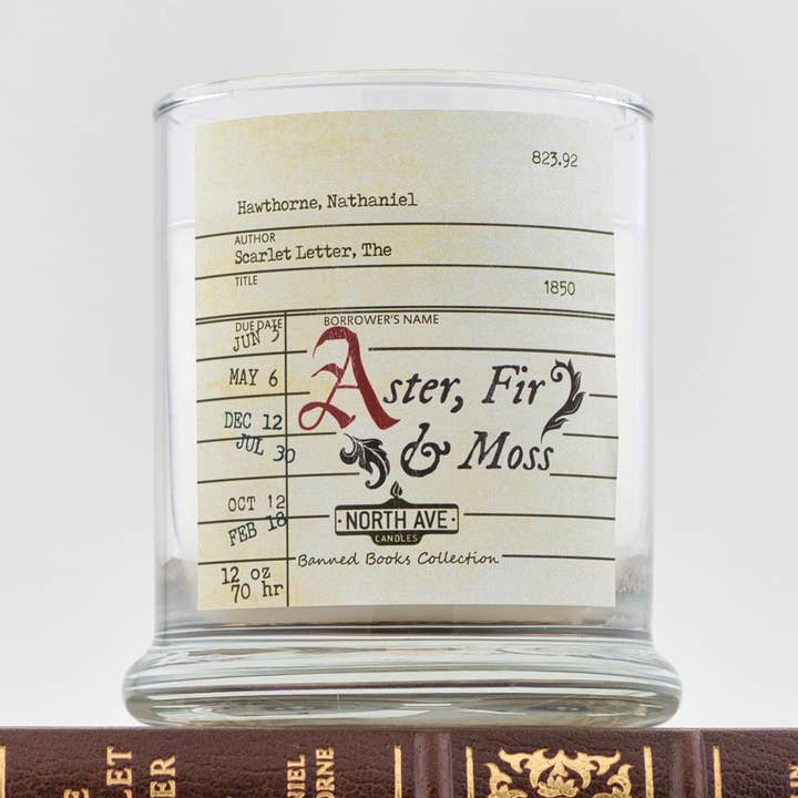 Banned Book Candle / Scarlet Letter / Book Lover Gift for wholesale by North Ave Candles