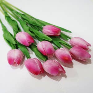  WWW Artificial Tulips Flowers, Faux Tulip (10 Pcs) Multicolor  Tulips, Real Feel PU Tulips for Home Wedding Party Decor Floral Arrangement  Table Décor : Home & Kitchen