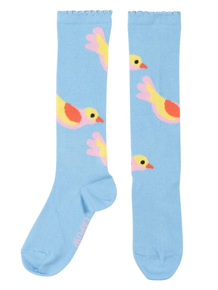 Poe Blue kids Knee Socks for wholesale by Wauw Capow by Bangbang Copenhagen