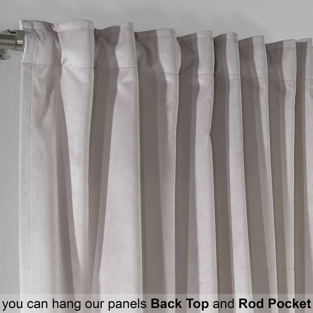 Bes Home Design – Engroshandel Gardin – 100 tommer brede og ekstra lange matterede fløjlsgardiner i specialmål56