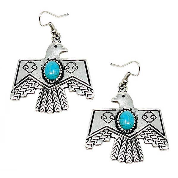 Jewelry Max - Wholesale Dangle Earrings - ( L146 ) TURQUOISE CENTER NAVAJO THUNDERBIRD EARRING0