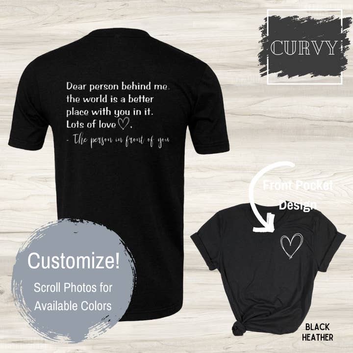 Dear Person Behind Me... - Tee - Curvy for wholesale by Backroad District Apparel