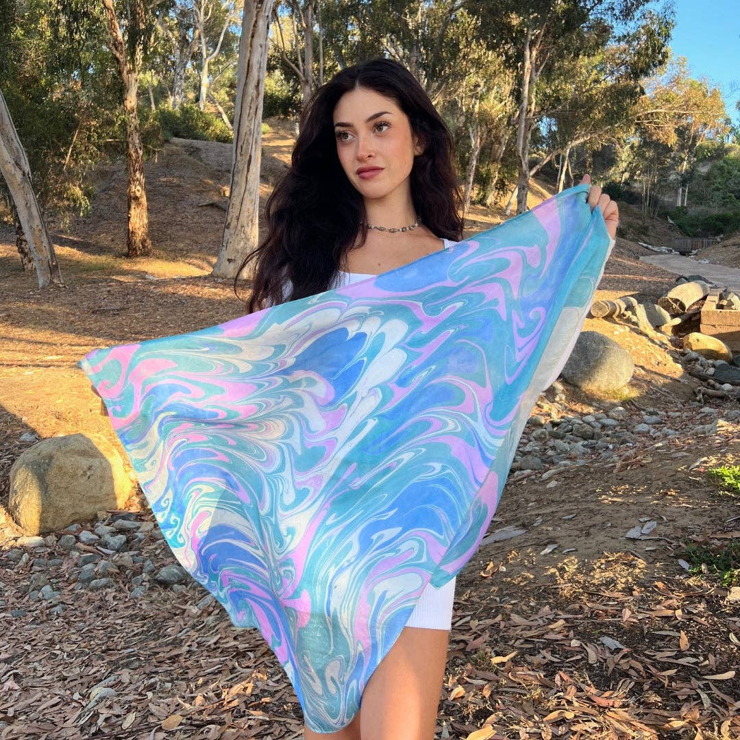 Humble Hilo - Vendita all'ingrosso Sciarpa - Donna - Sciarpa in seta Humble Hilo Marble Swirls44