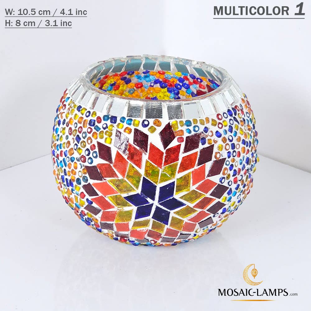 Mosaic Lamps - Wholesale Candle Holder - Turks Color, Turkish Mosaic Candle Holders, Votive Candle13