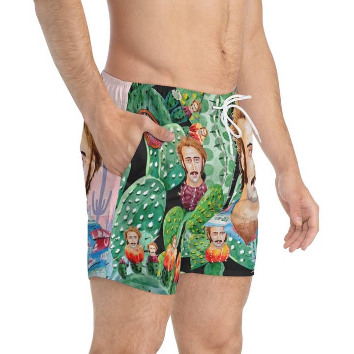 Abbinato automaticamente al colore del design Costume da bagno Nicolas Cage «Raising Arizona» Cactus Acid Trip in vendita all'ingrosso su Faire