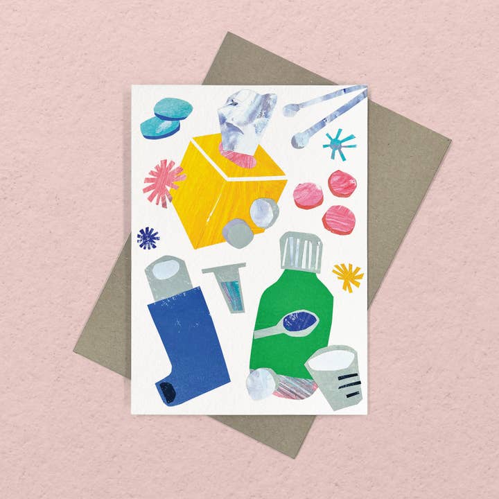 Banana on Cat - Wholesale Everyday greeting card - Sick Sick Sick greeting card1