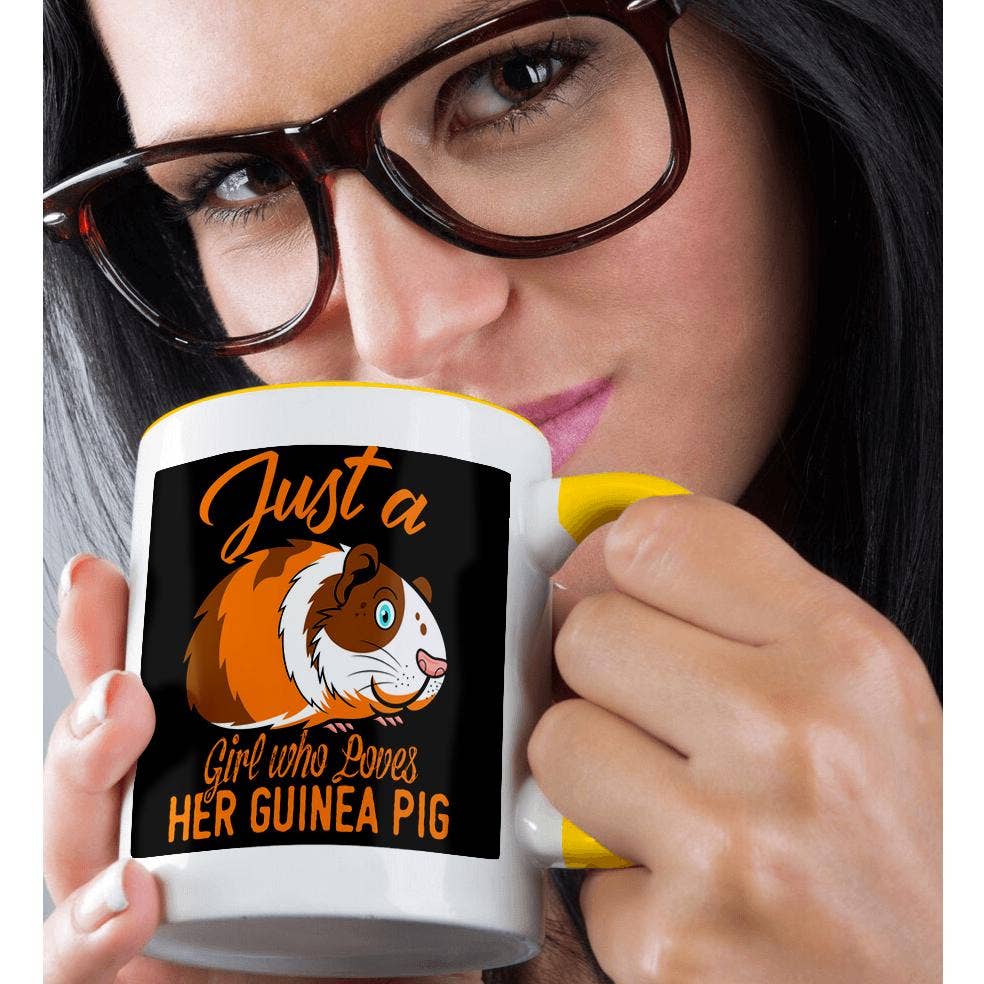 3dRose - Vente Tasse à café - 3dRose, Juste une fille qui aime son cochon d'Inde Piglet, Tasse1
