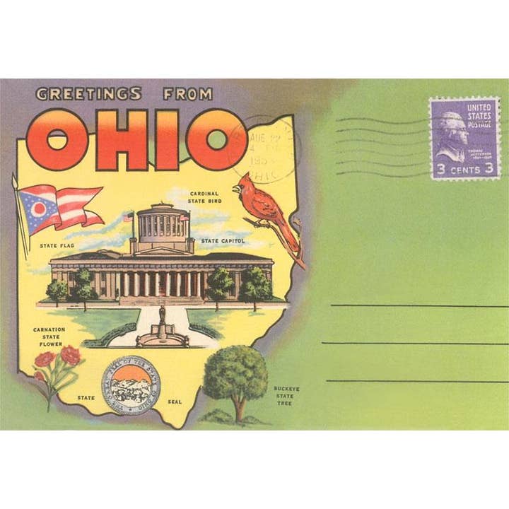Found Image Press - Wholesale Postcard - Postcard PF-112 Greetings from Ohio, Postcard Folder