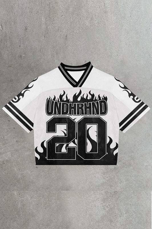 Flarix - Wholesale T-Shirt (Graphic) - Women's - Graphic Number Patch Cropped Jersey Top1