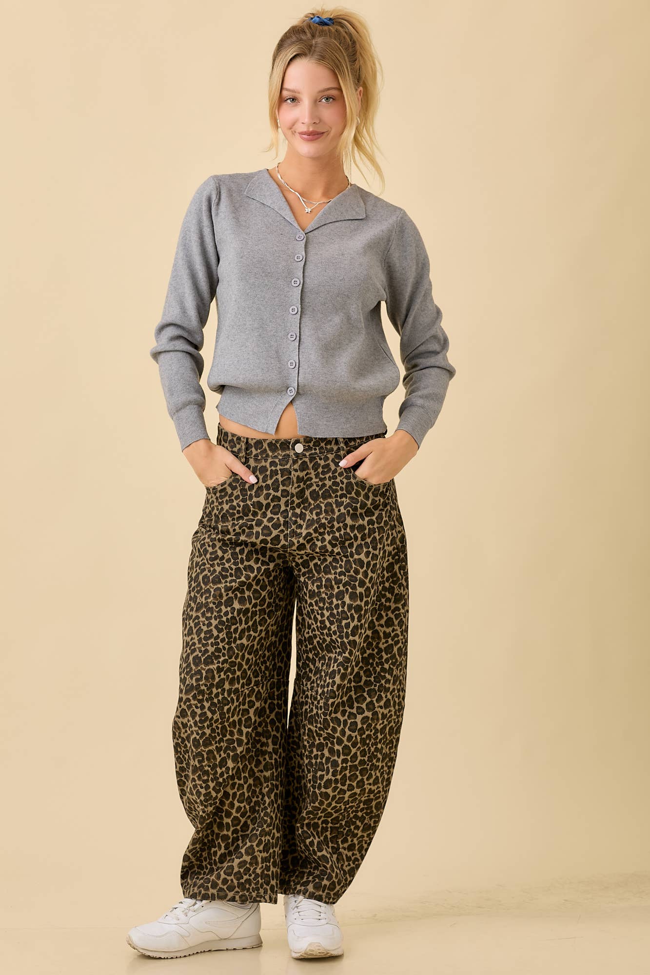 Main Strip - Wholesale Cardigan - Women's - Open Front Button Up Sweater Knit Cardigan10