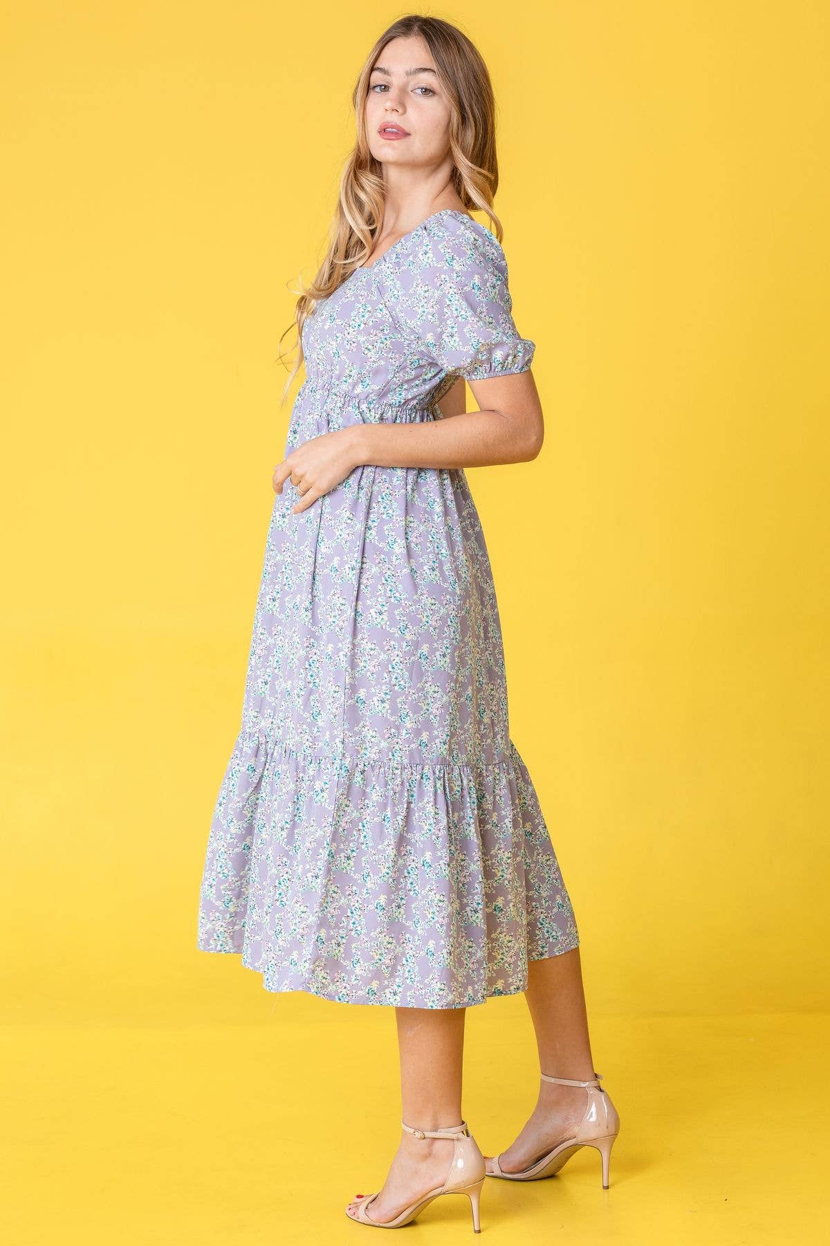 EG fashion - Vendita all'ingrosso Vestito - Donna - Prendisole con scollo quadrato a fiori taglie forti8