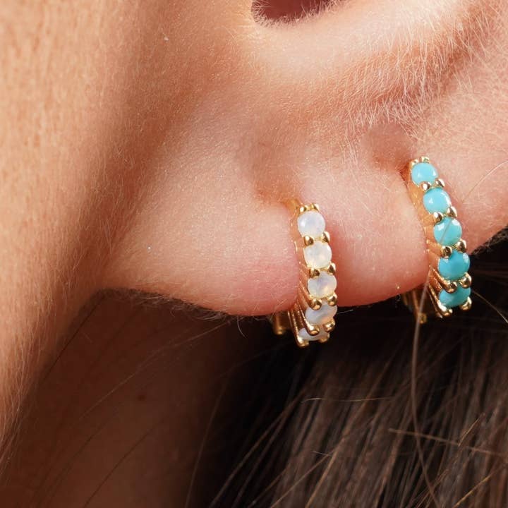 Diat – wholesale Hoop earrings – turquoise hoop earrings - cartilage hoops