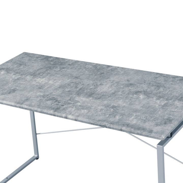 HOMYCASA DESIGN INC - Vente Console - Bureau industriel avec plateau en faux béton et base en métal traîneau4